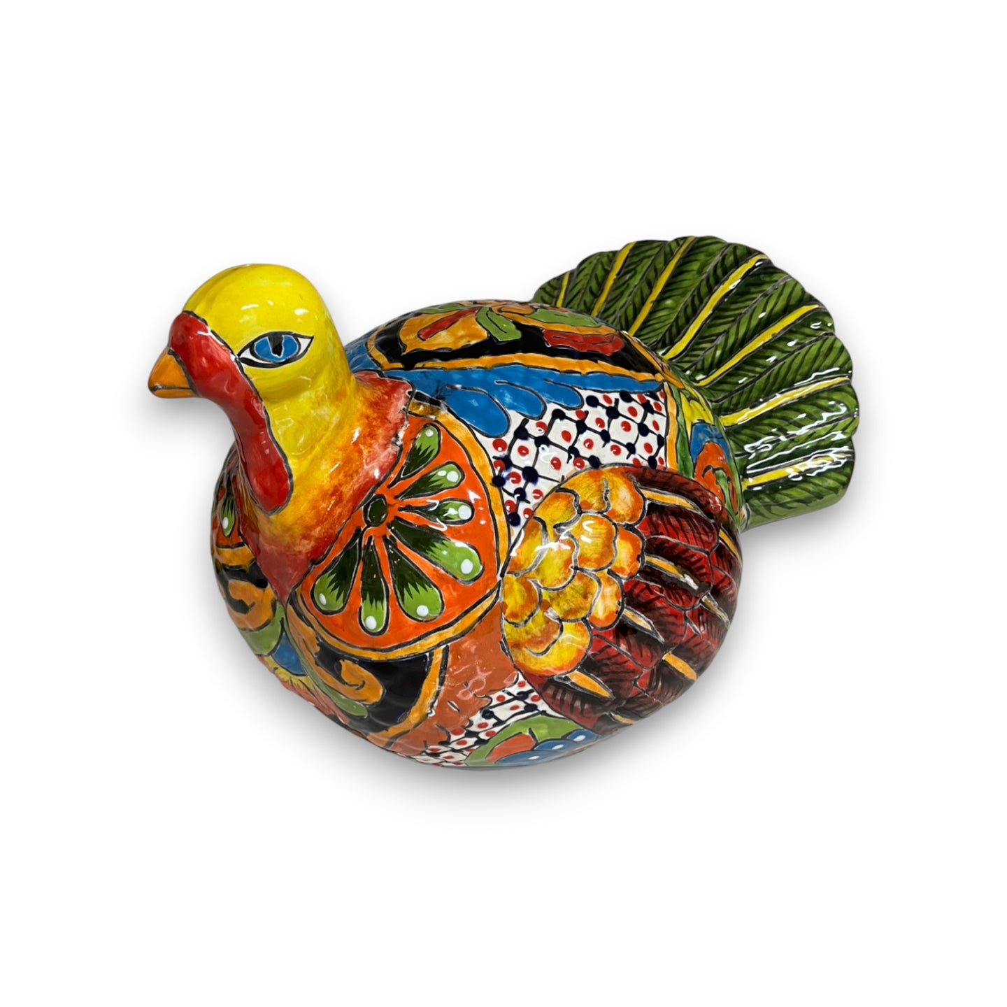 Talavera Turkey Statue | Hand-Painted Mexican Folk Art